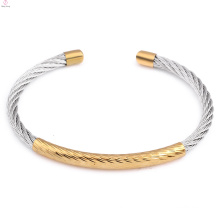 2018 Fashion Simple Adjustable Bangle Classics Cuff Stainless Steel Cable Bracelet